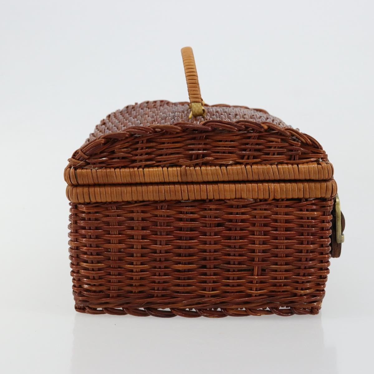 GIVENCHY Hand Bag Rattan Brown Auth 183783A