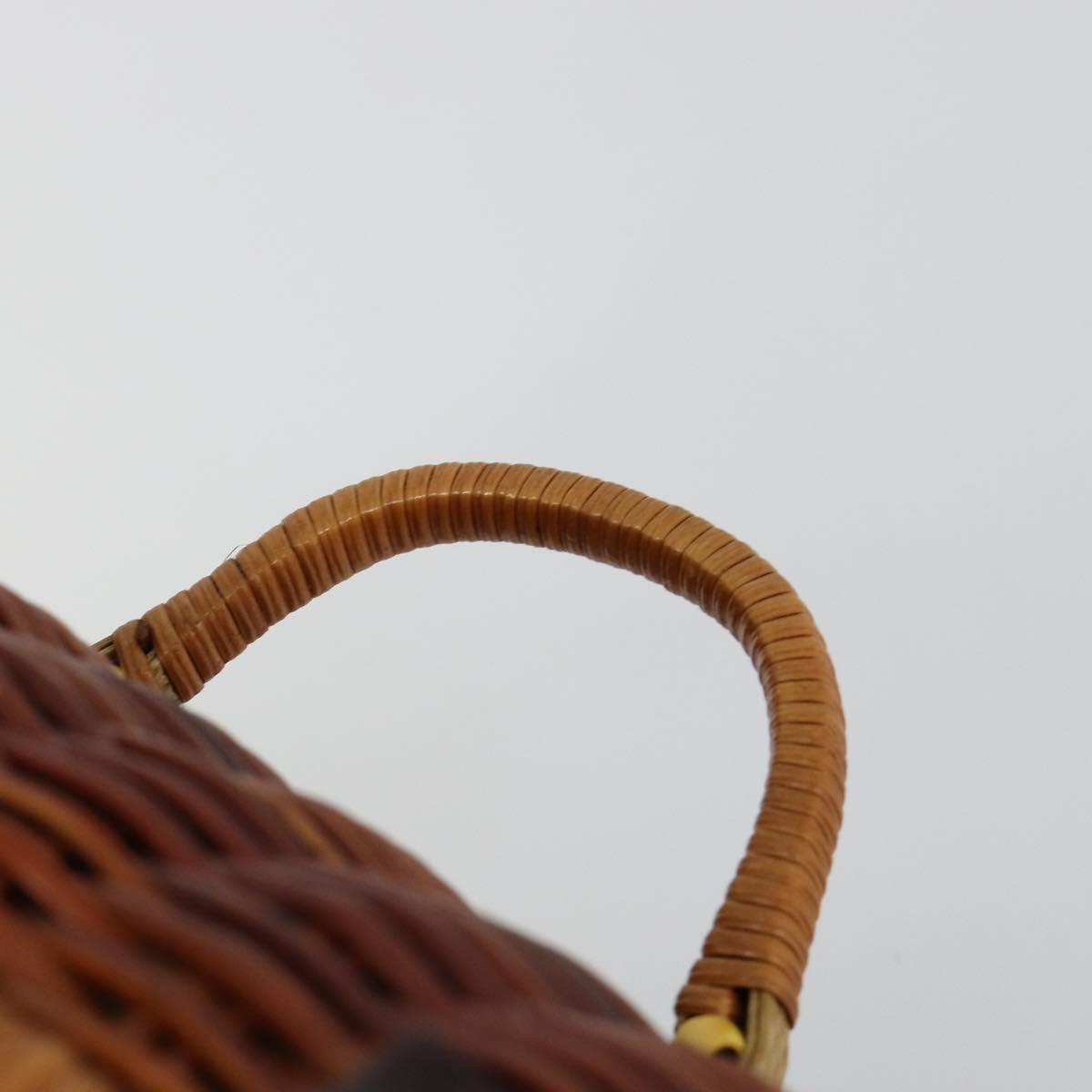GIVENCHY Hand Bag Rattan Brown Auth 183783A