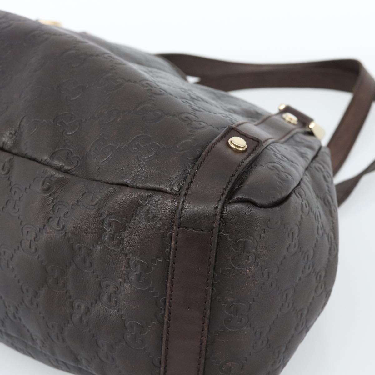 GUCCI GG Canvas Guccissima Abbey Tote Bag Leather Brown Gold 239735 Auth 183789