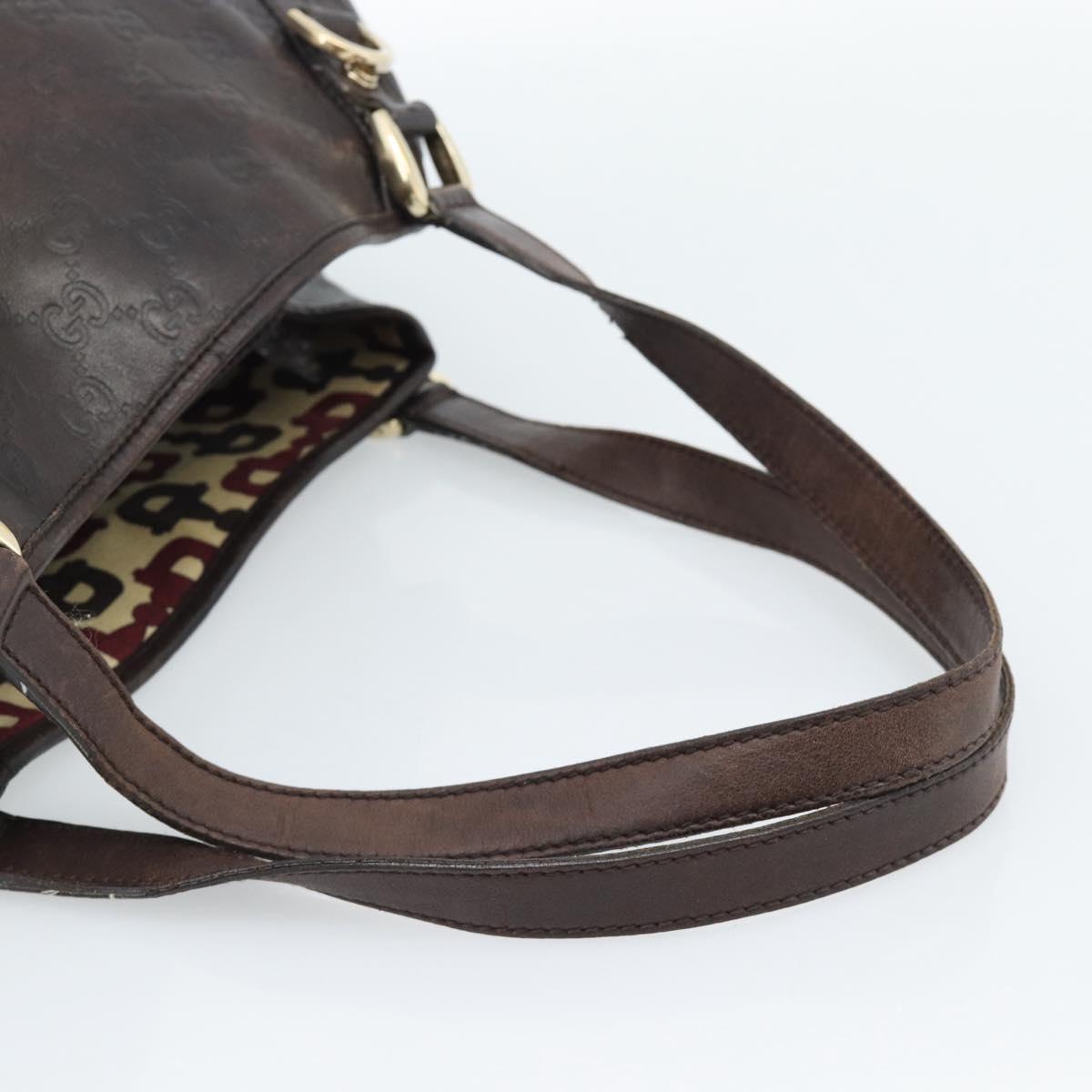 GUCCI GG Canvas Guccissima Abbey Tote Bag Leather Brown Gold 239735 Auth 183789