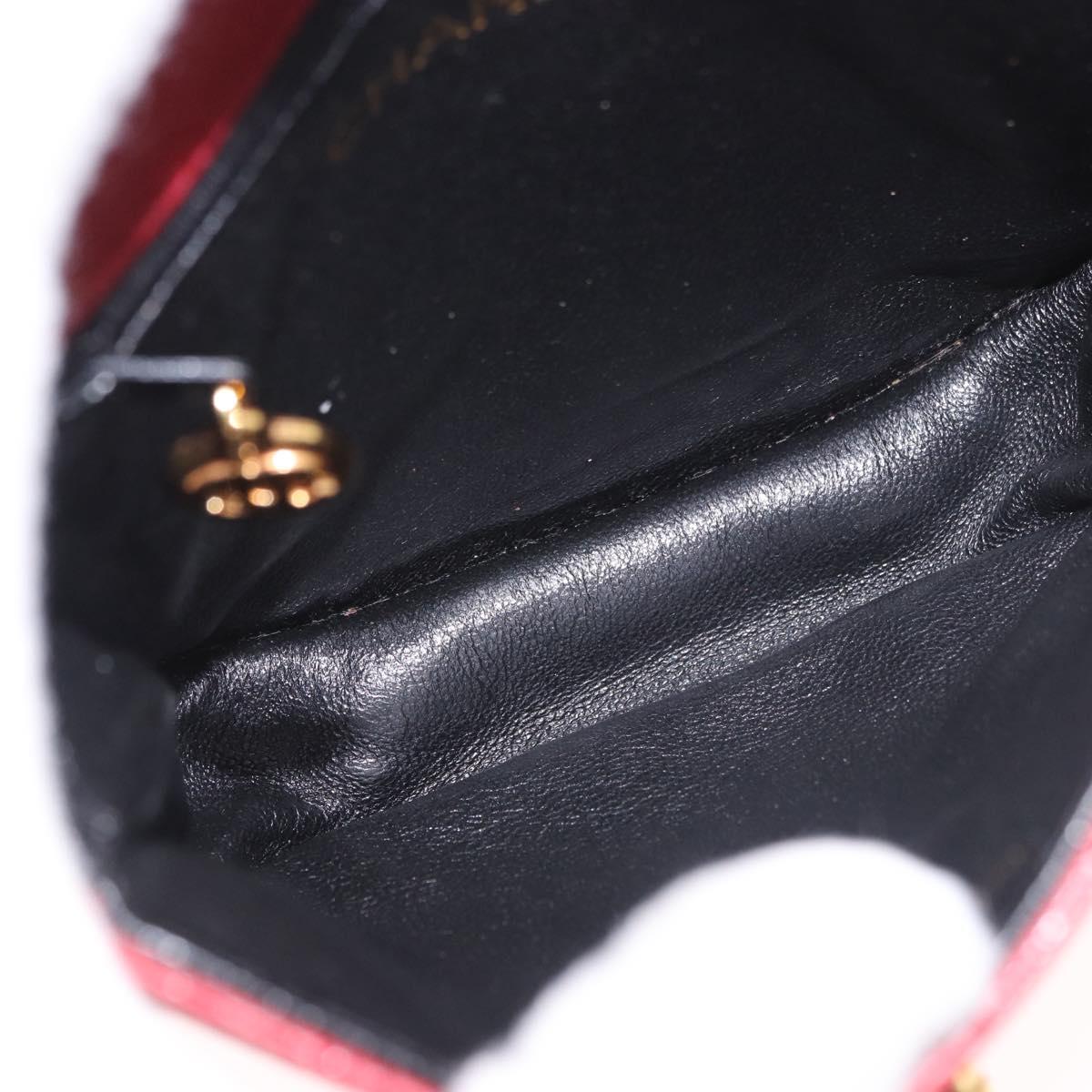CHANEL Waist bag Caviar Skin Red Gold CC Auth 183792V