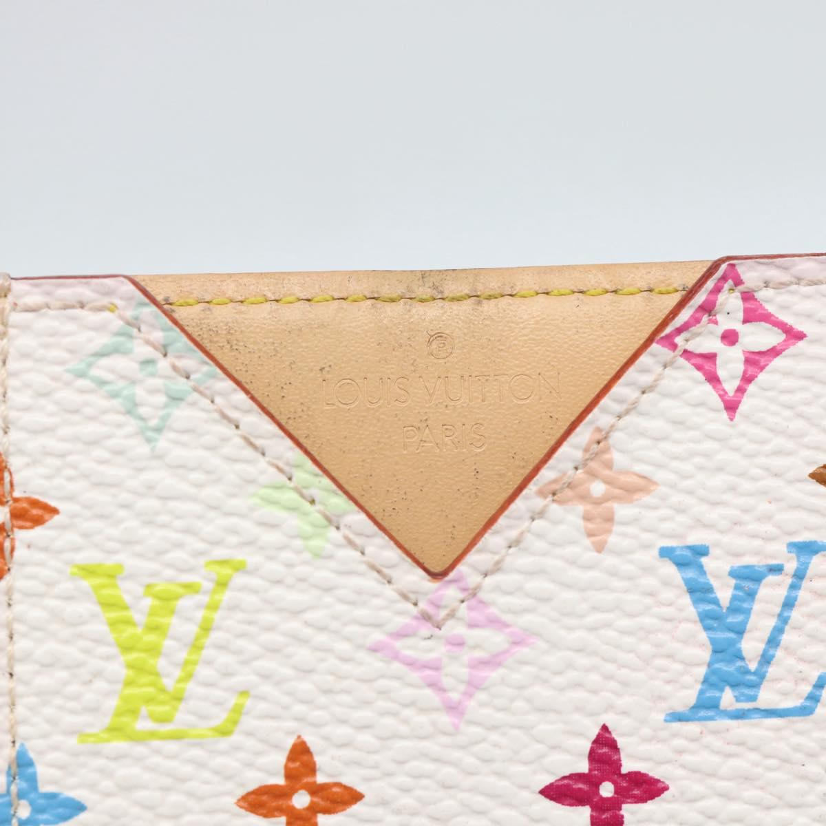 LOUIS VUITTON Monogram Multicolor Etui Hand Mirror White M92651 LV Auth 183796V