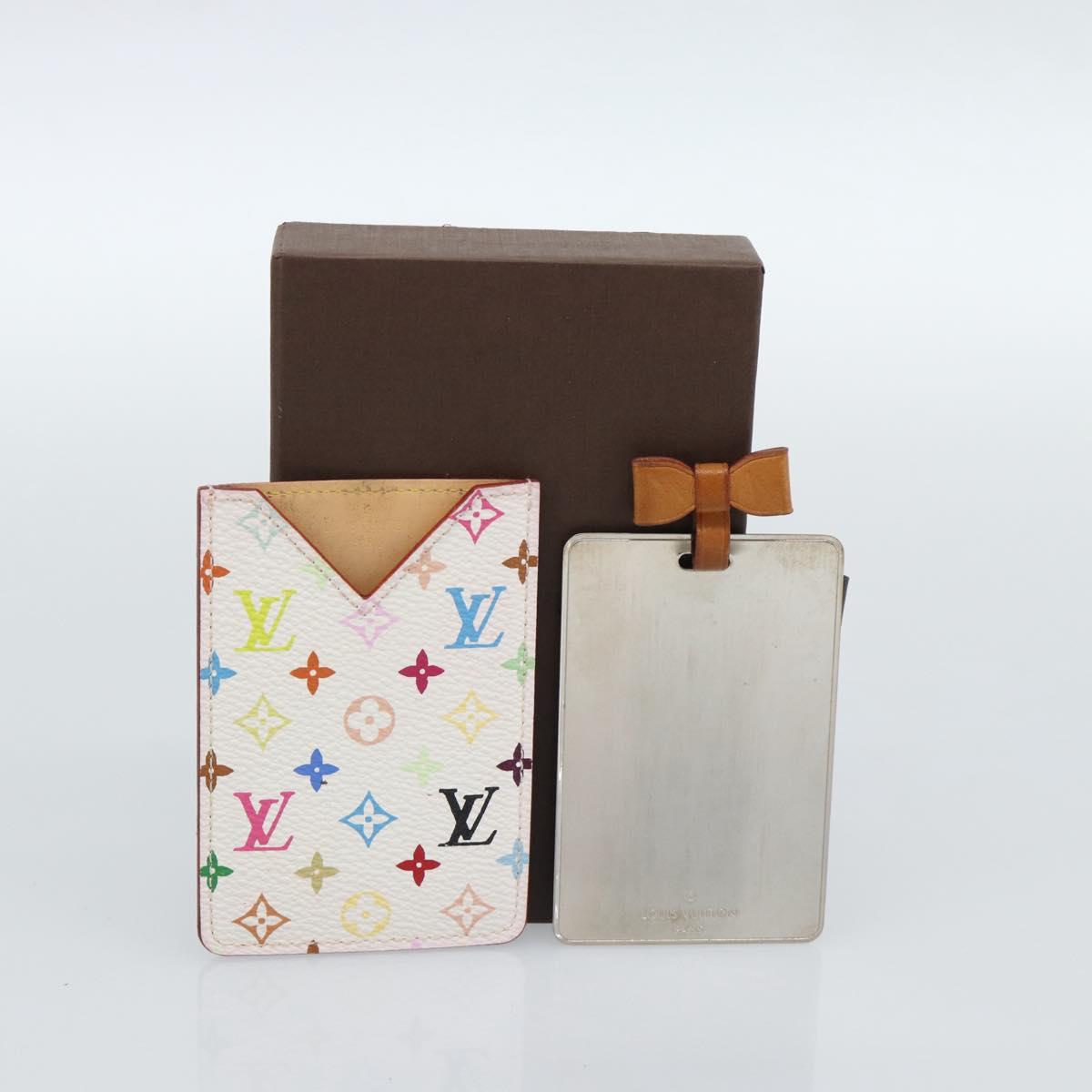 LOUIS VUITTON Monogram Multicolor Etui Hand Mirror White M92651 LV Auth 183796V