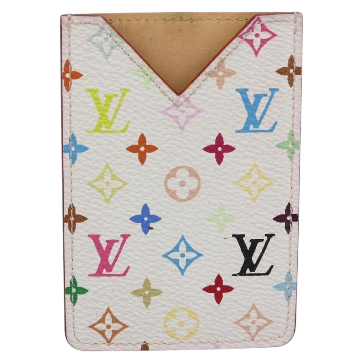LOUIS VUITTON Monogram Multicolor Etui Hand Mirror White M92651 LV Auth 183796V