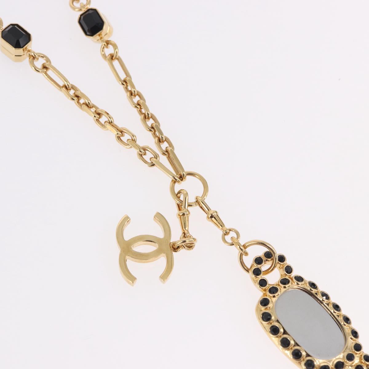 CHANEL Necklace metal Gold Tone CC Auth 183799SAM