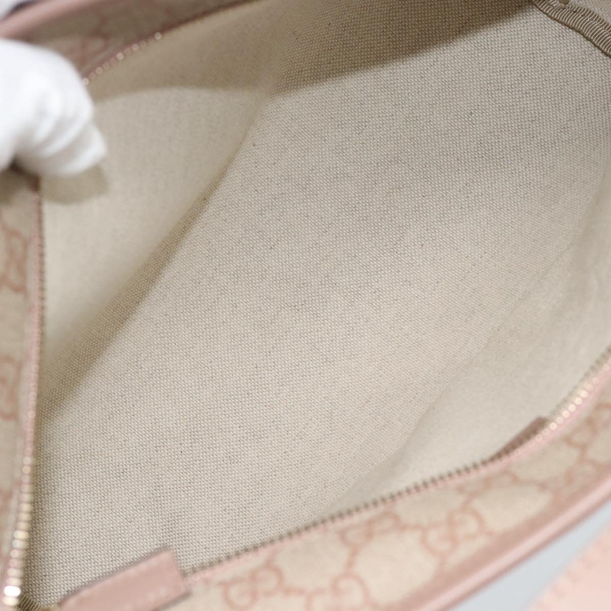 GUCCI GG Supreme Tote Bag PVC Beige Gold 211138 Auth 183842A