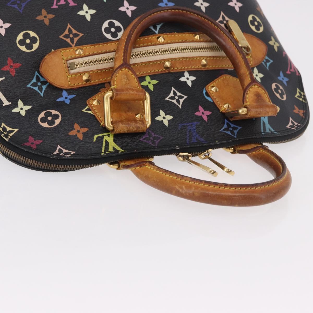 LOUIS VUITTON Monogram Multicolor Alma Hand Bag Black M92646 LV Auth 183852