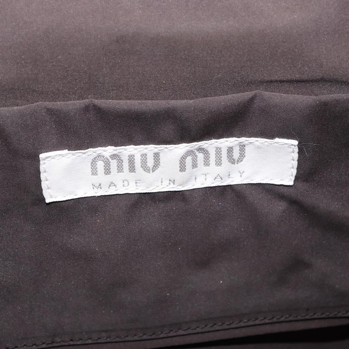 Miu Miu Hand Bag Leather Red Silver Auth 183854V