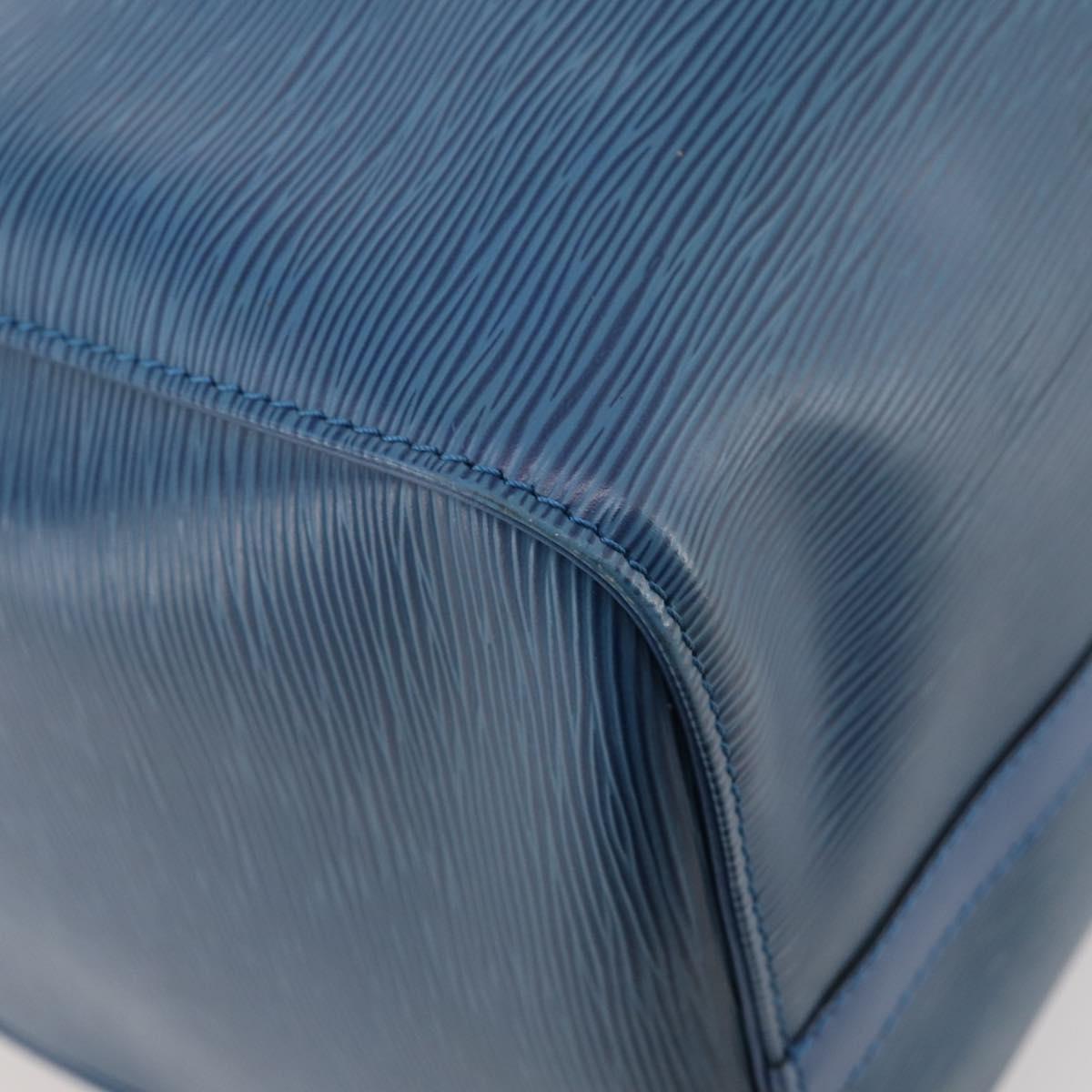 LOUIS VUITTON Epi Keepall 50 Boston Bag Blue M42965 LV Auth 183860A