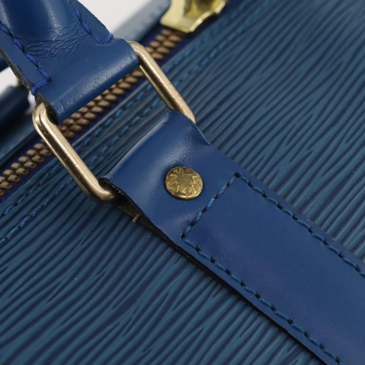 LOUIS VUITTON Epi Keepall 50 Boston Bag Blue M42965 LV Auth 183860A