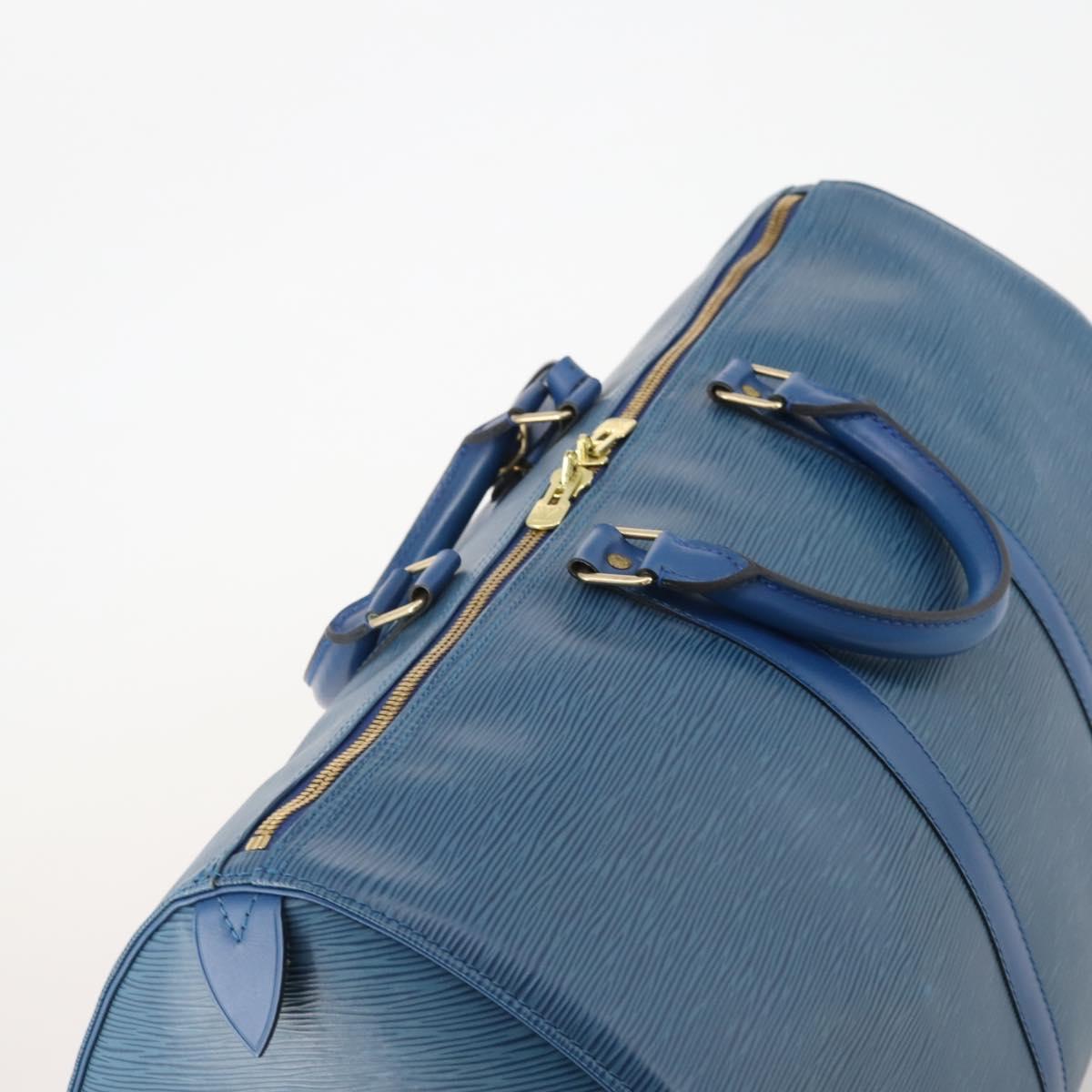 LOUIS VUITTON Epi Keepall 50 Boston Bag Blue M42965 LV Auth 183860A