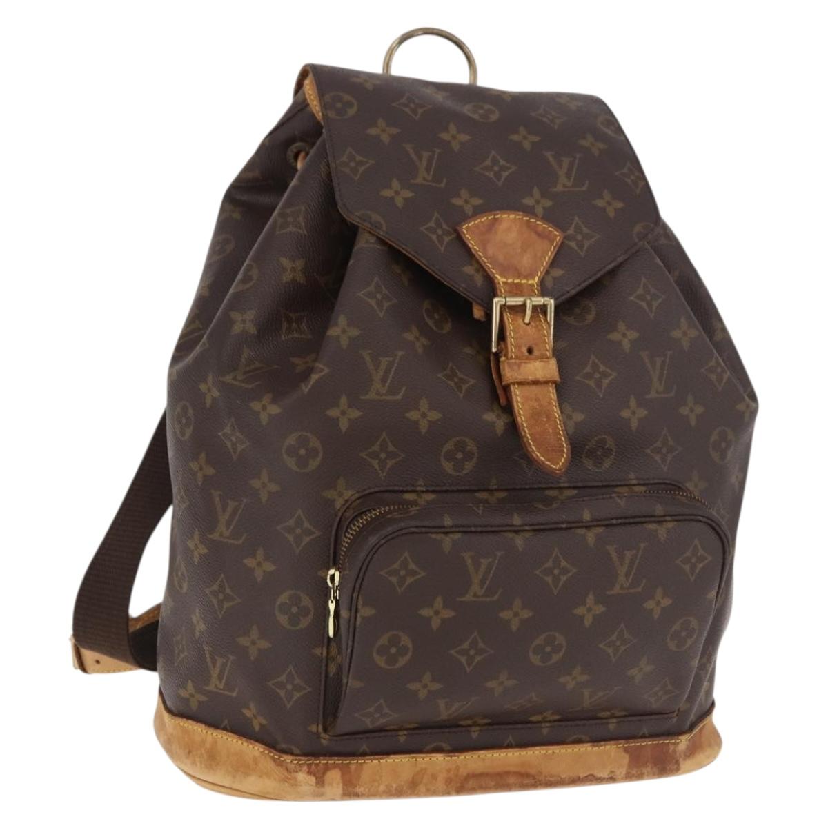 LOUIS VUITTON Monogram Montsouris GM Backpack M51135 LV Auth 183866