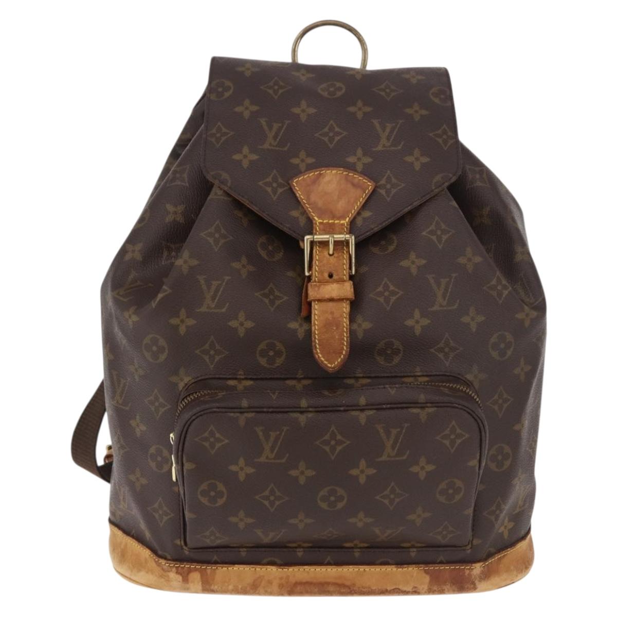 LOUIS VUITTON Monogram Montsouris GM Backpack M51135 LV Auth 183866