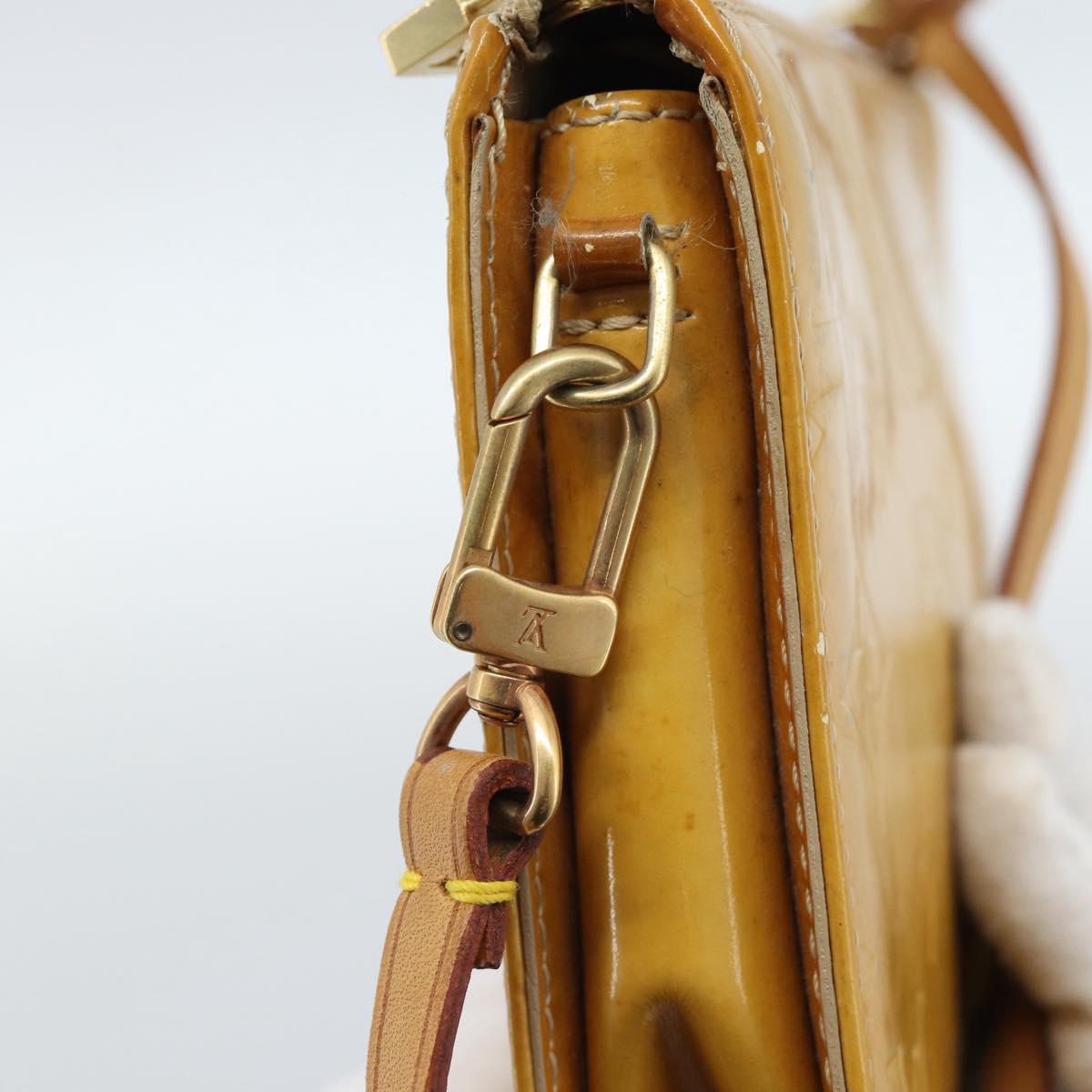 LOUIS VUITTON Monogram Vernis Lexington Pouch Beige M91010 LV Auth 183875