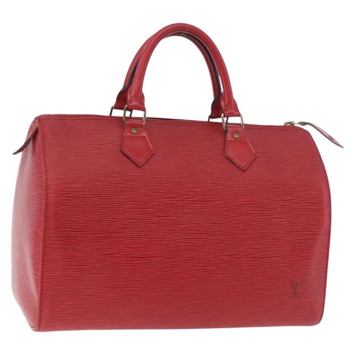 LOUIS VUITTON Epi Speedy 30 Hand Bag Castilian Red M43007 LV Auth 183946A