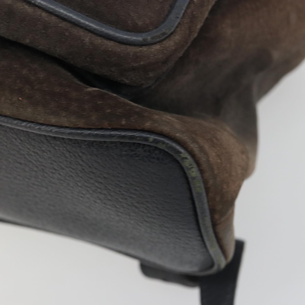 GUCCI Bamboo Backpack Suede Navy Gold 003 2058 0016 Auth 183957
