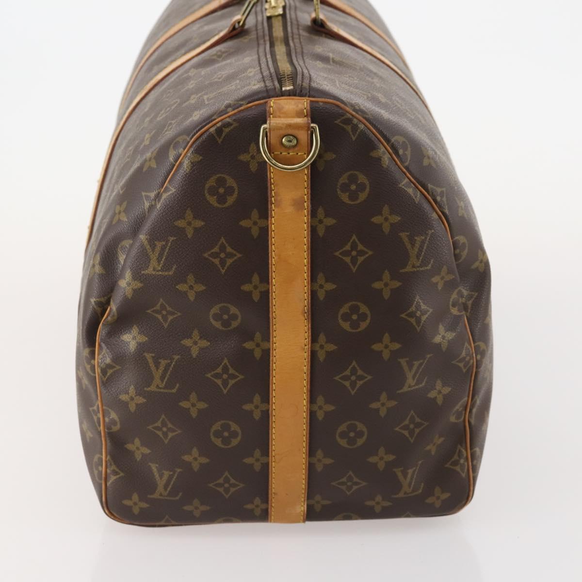 LOUIS VUITTON Monogram Keepall Bandouliere 55 Boston Bag M41414 LV Auth 183970