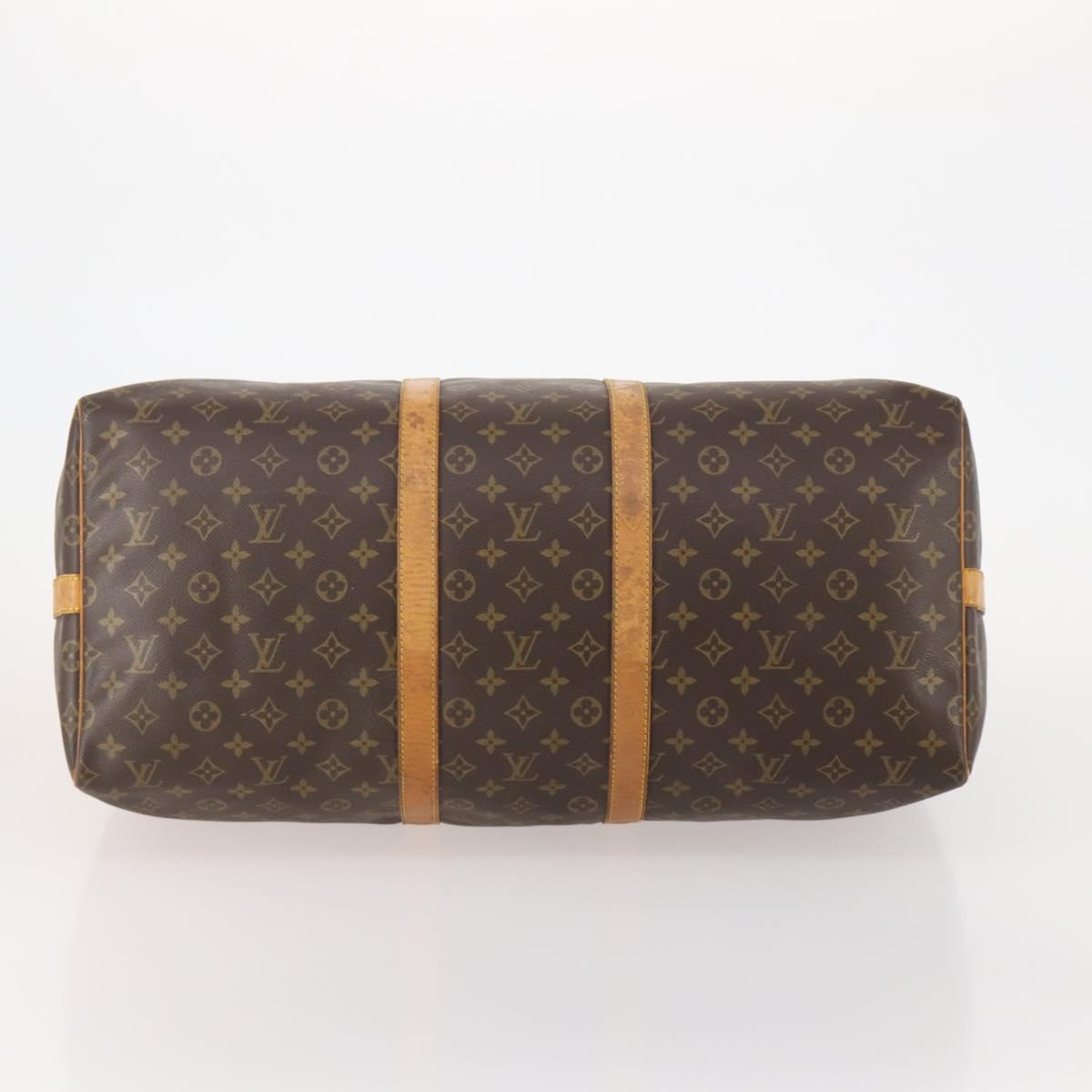 LOUIS VUITTON Monogram Keepall Bandouliere 55 Boston Bag M41414 LV Auth 183970