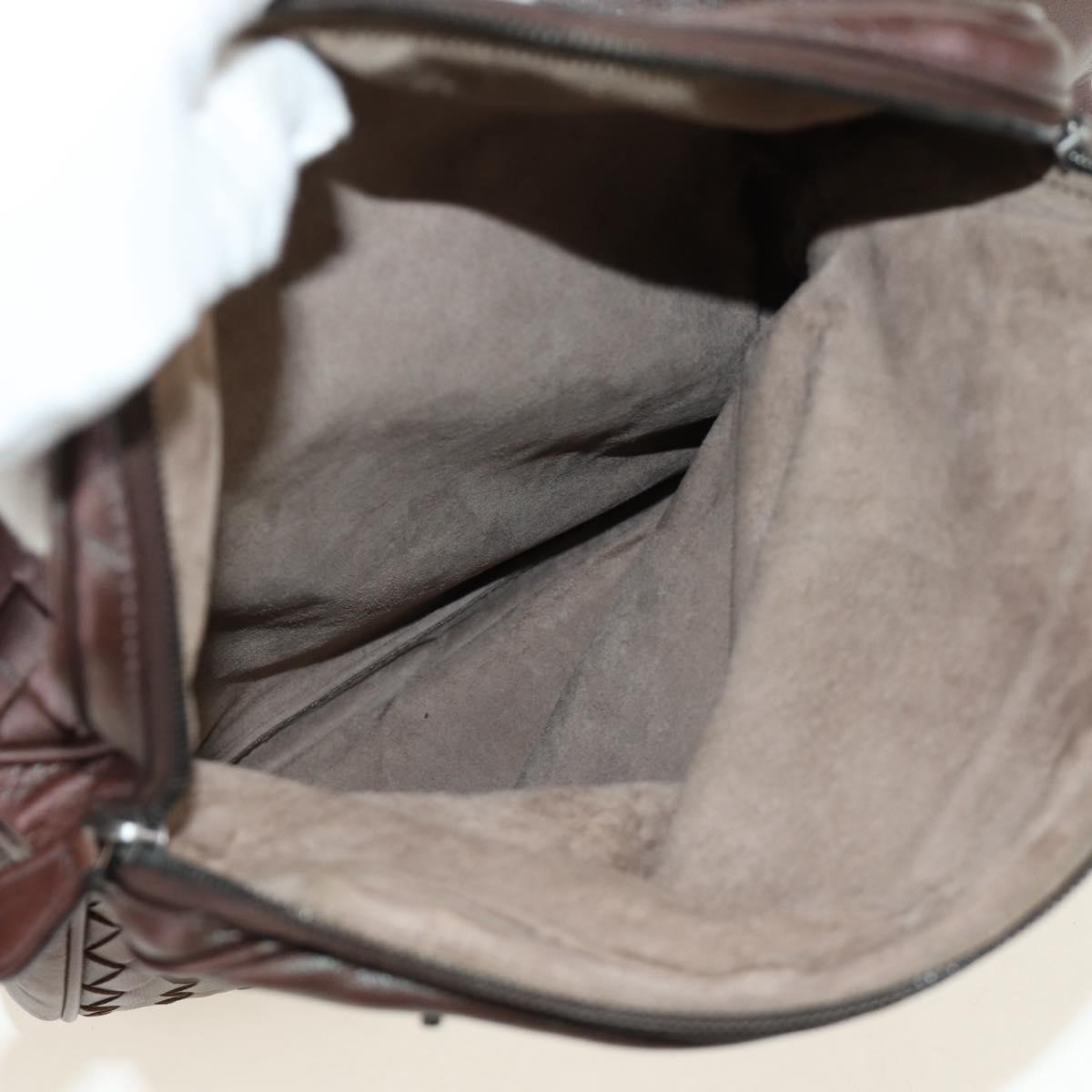 BOTTEGA VENETA INTRECCIATO Shoulder Bag Leather Brown 248522 Auth 183977V