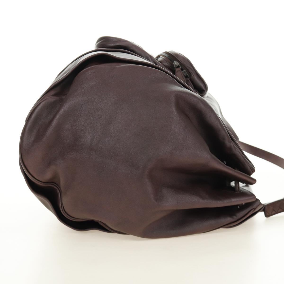 BOTTEGA VENETA INTRECCIATO Shoulder Bag Leather Brown 248522 Auth 183977V