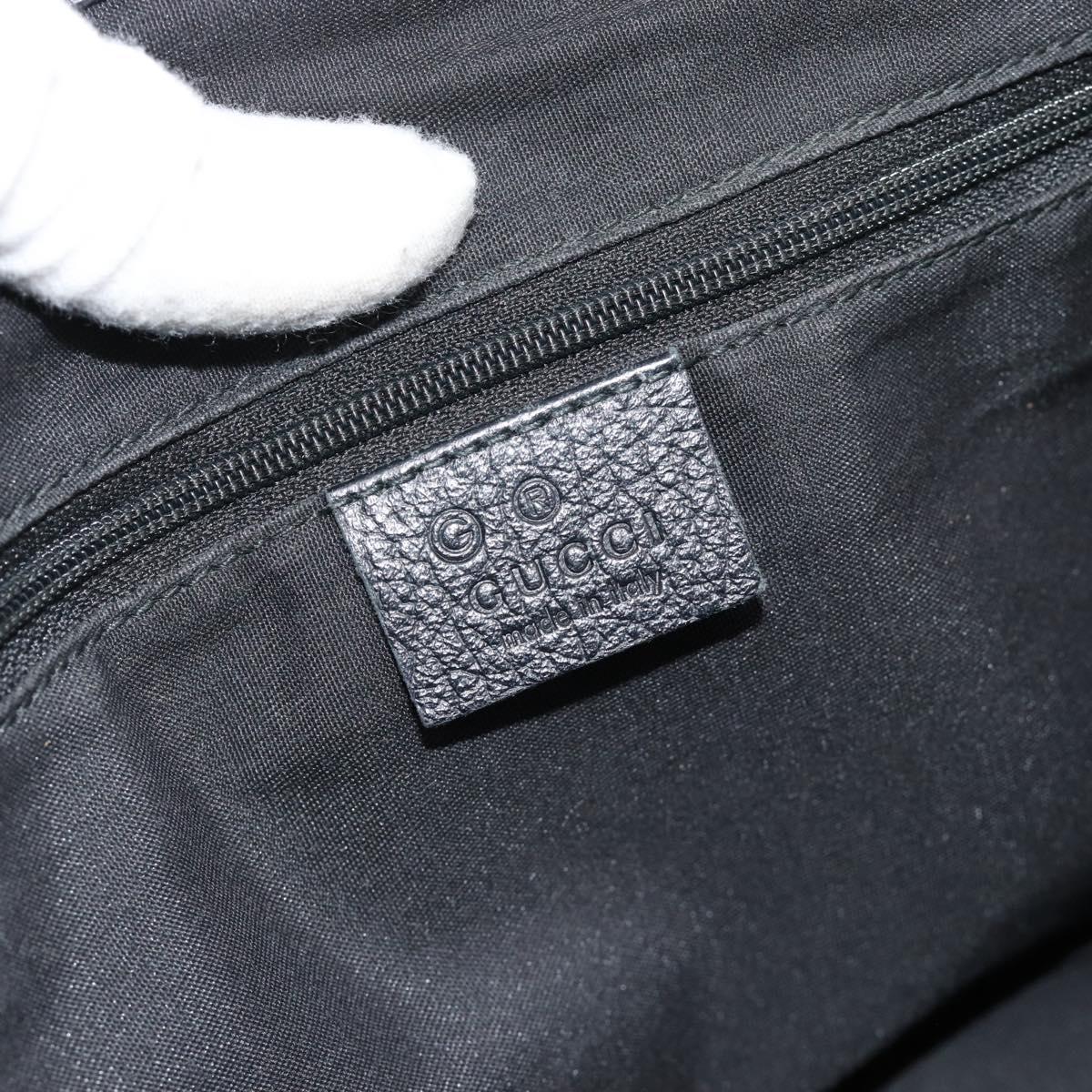 GUCCI GG Canvas Abbey Tote Bag Black Silver 293578 Auth 183995V