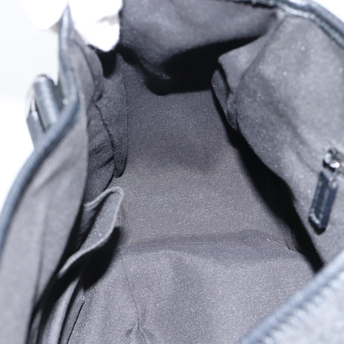 GUCCI GG Canvas Abbey Tote Bag Black Silver 293578 Auth 183995V