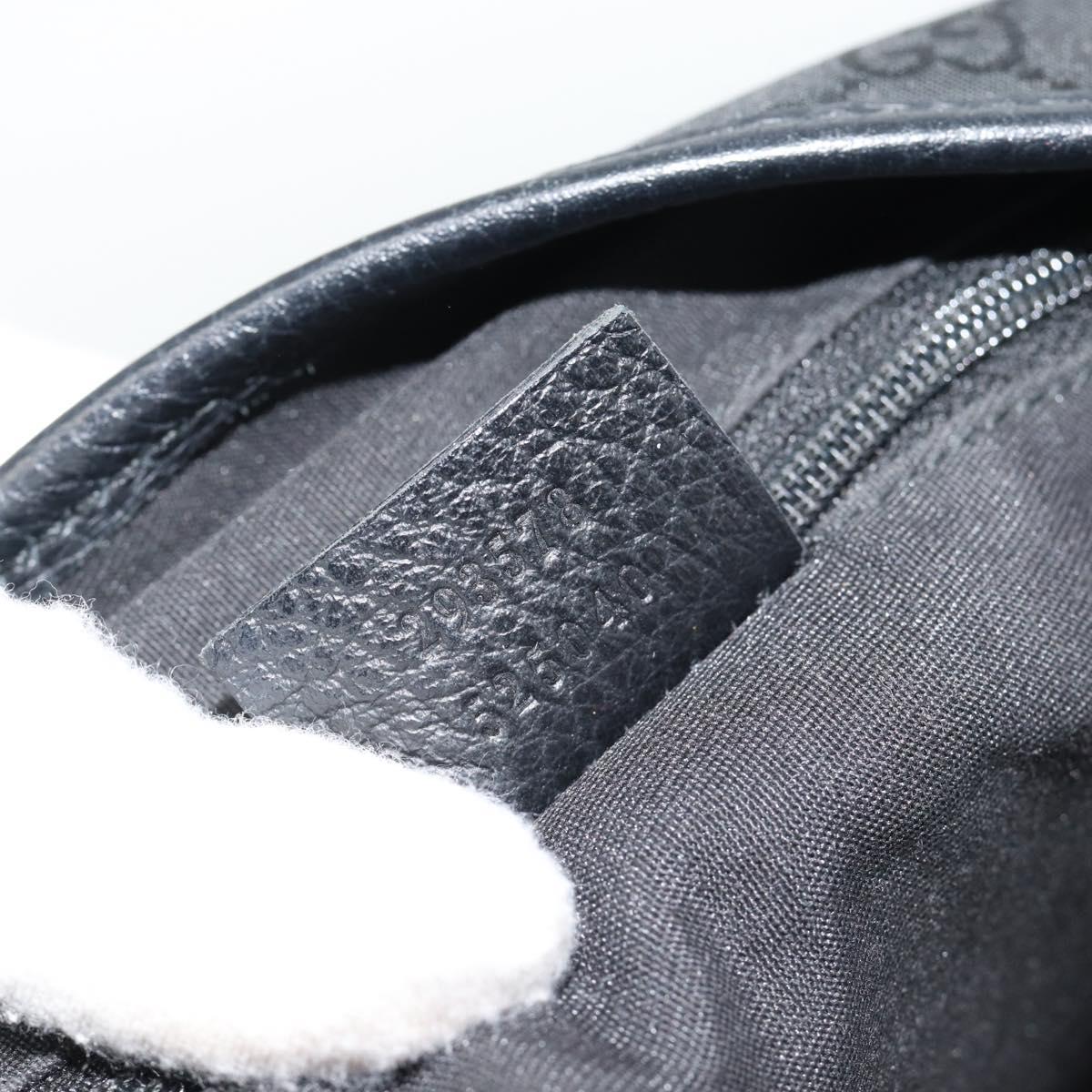 GUCCI GG Canvas Abbey Tote Bag Black Silver 293578 Auth 183995V