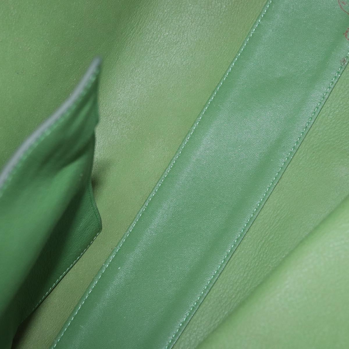 Chloe Tote Bag Leather Green Gold Auth 183998