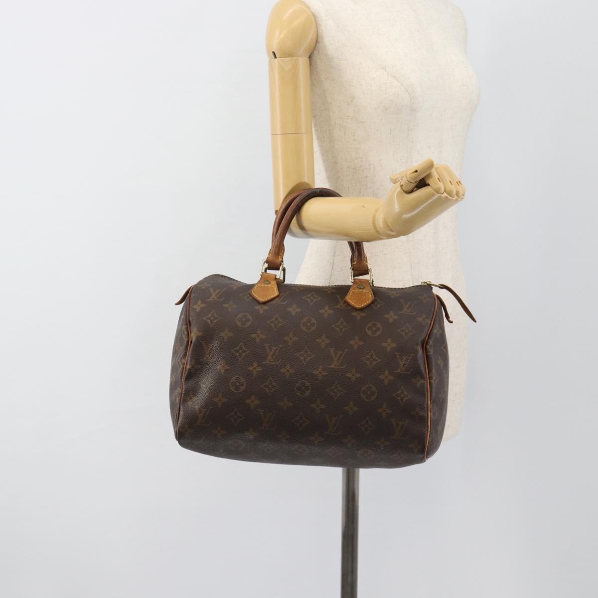 LOUIS VUITTON Monogram Speedy 30 Hand Bag M41526 LV Auth 183999
