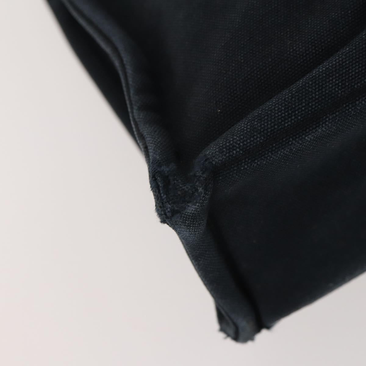 HERMES Fourre Tout Hand Bag Cotton 2 Set Black Navy Auth 184001