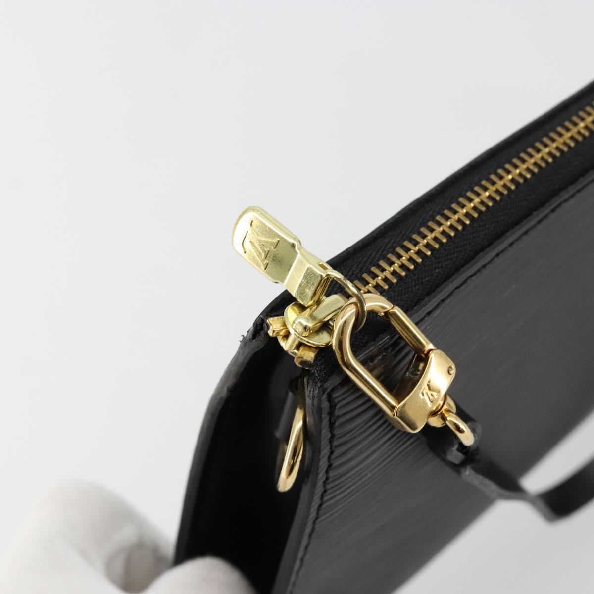 LOUIS VUITTON Epi Pochette Accessoires Pouch Black M52982 LV Auth 184002A