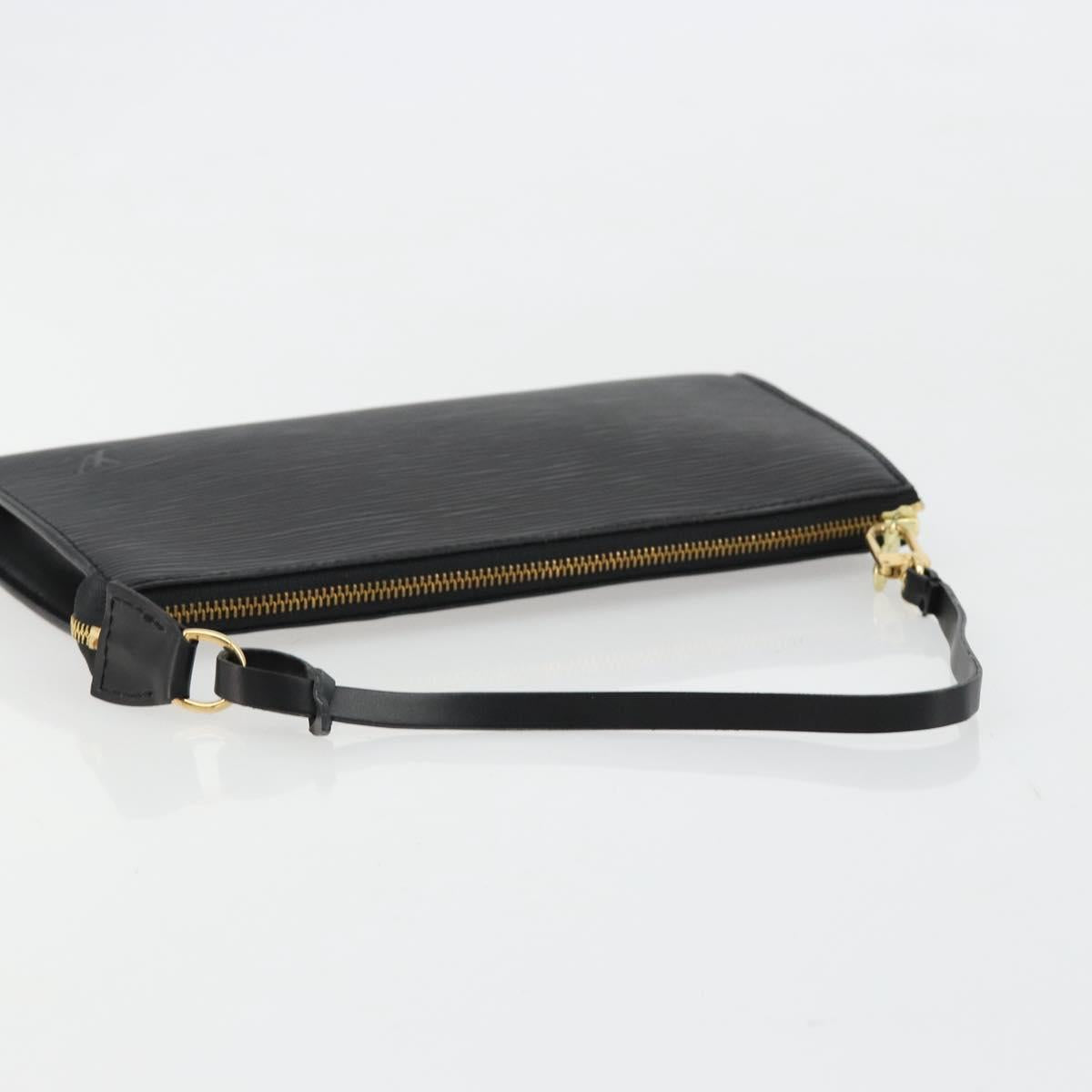 LOUIS VUITTON Epi Pochette Accessoires Pouch Black M52982 LV Auth 184002A