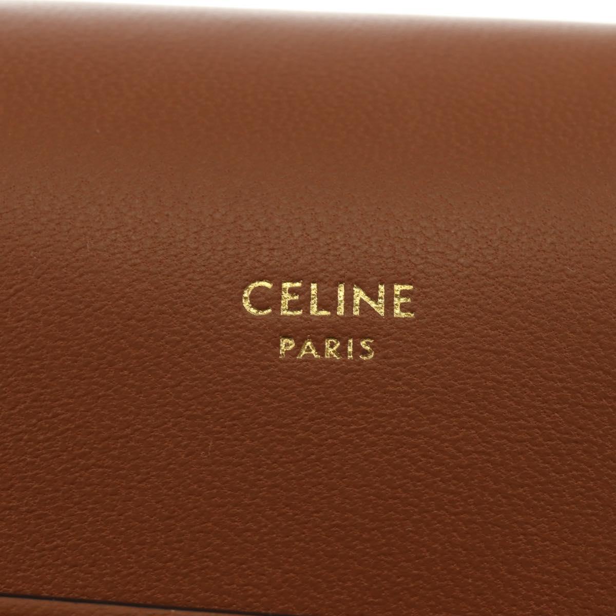 CELINE Triomphe Shoulder Pouch Shoulder Bag PVC White Auth 184044V