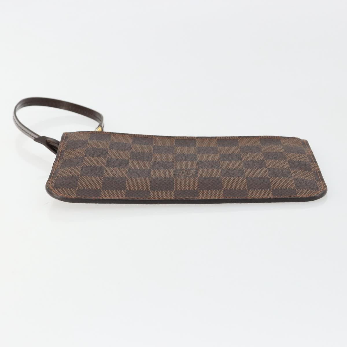 LOUIS VUITTON Damier Ebene Neverfull PM Pouch LV Auth 184121