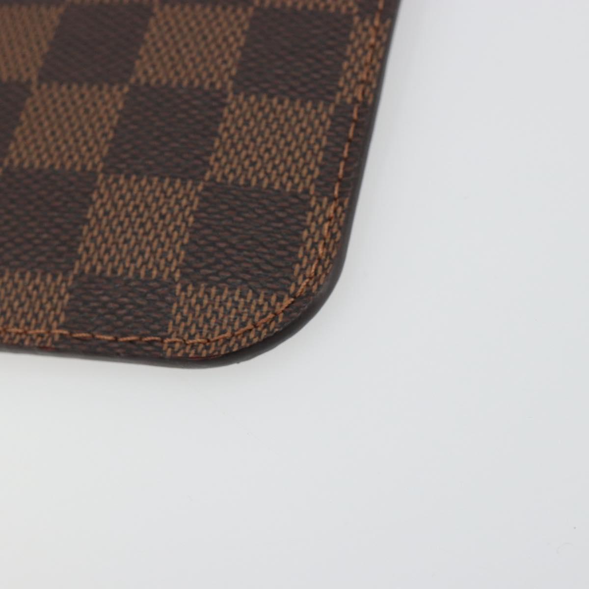 LOUIS VUITTON Damier Ebene Neverfull PM Pouch LV Auth 184121
