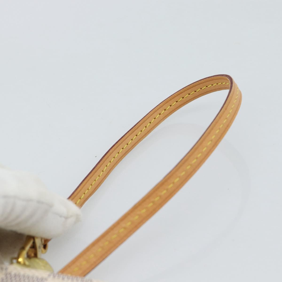 LOUIS VUITTON Damier Azur Neverfull MM Pouch Pouch LV Auth 184122