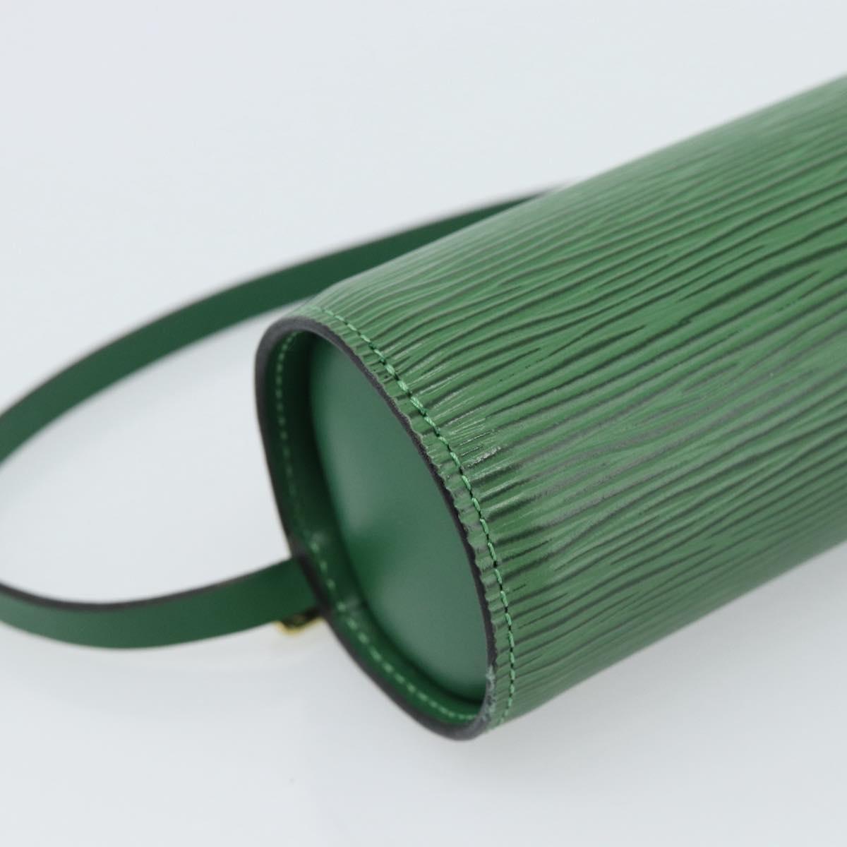 LOUIS VUITTON Epi Soufflot Pouch Green LV Auth 184125