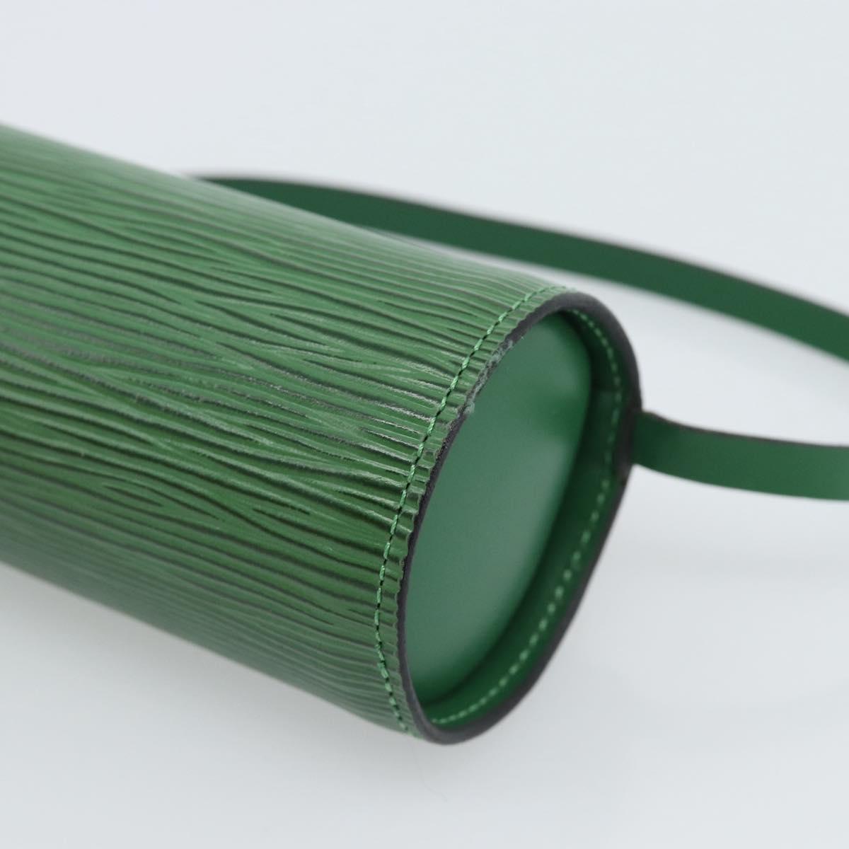 LOUIS VUITTON Epi Soufflot Pouch Green LV Auth 184125