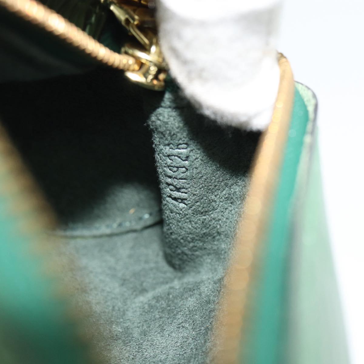 LOUIS VUITTON Epi Soufflot Pouch Green LV Auth 184125