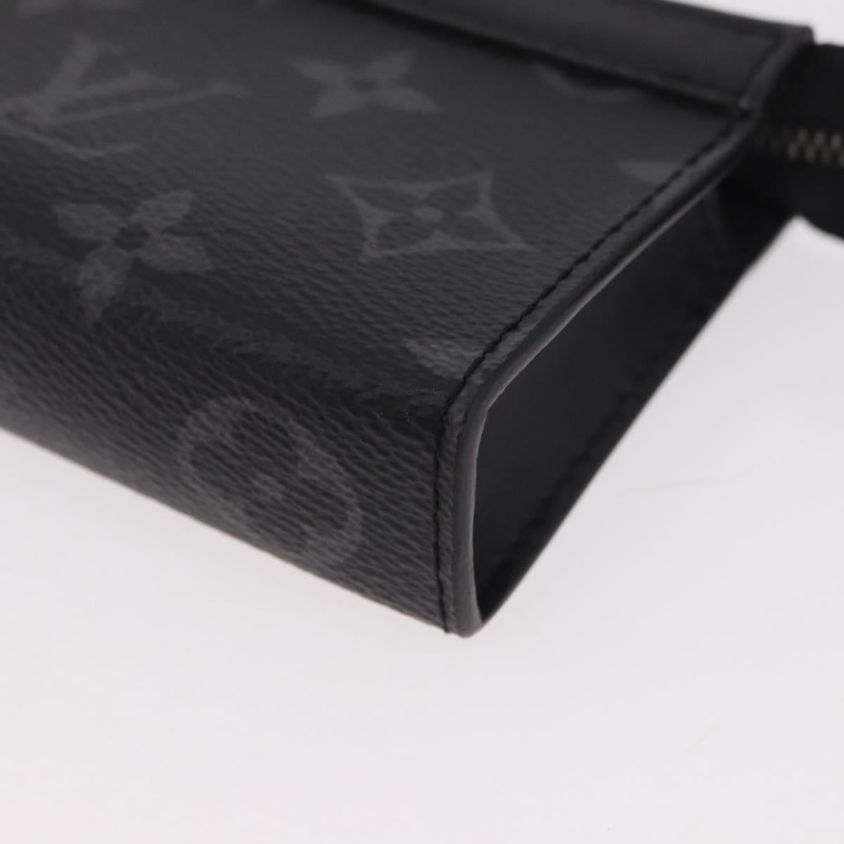 LOUIS VUITTON Eclipse Cles Voyage Pochette Coin Purse M82776 LV Auth 184128M