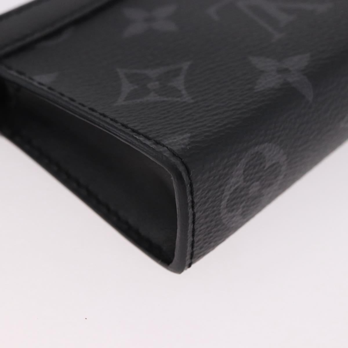 LOUIS VUITTON Eclipse Cles Voyage Pochette Coin Purse M82776 LV Auth 184128M