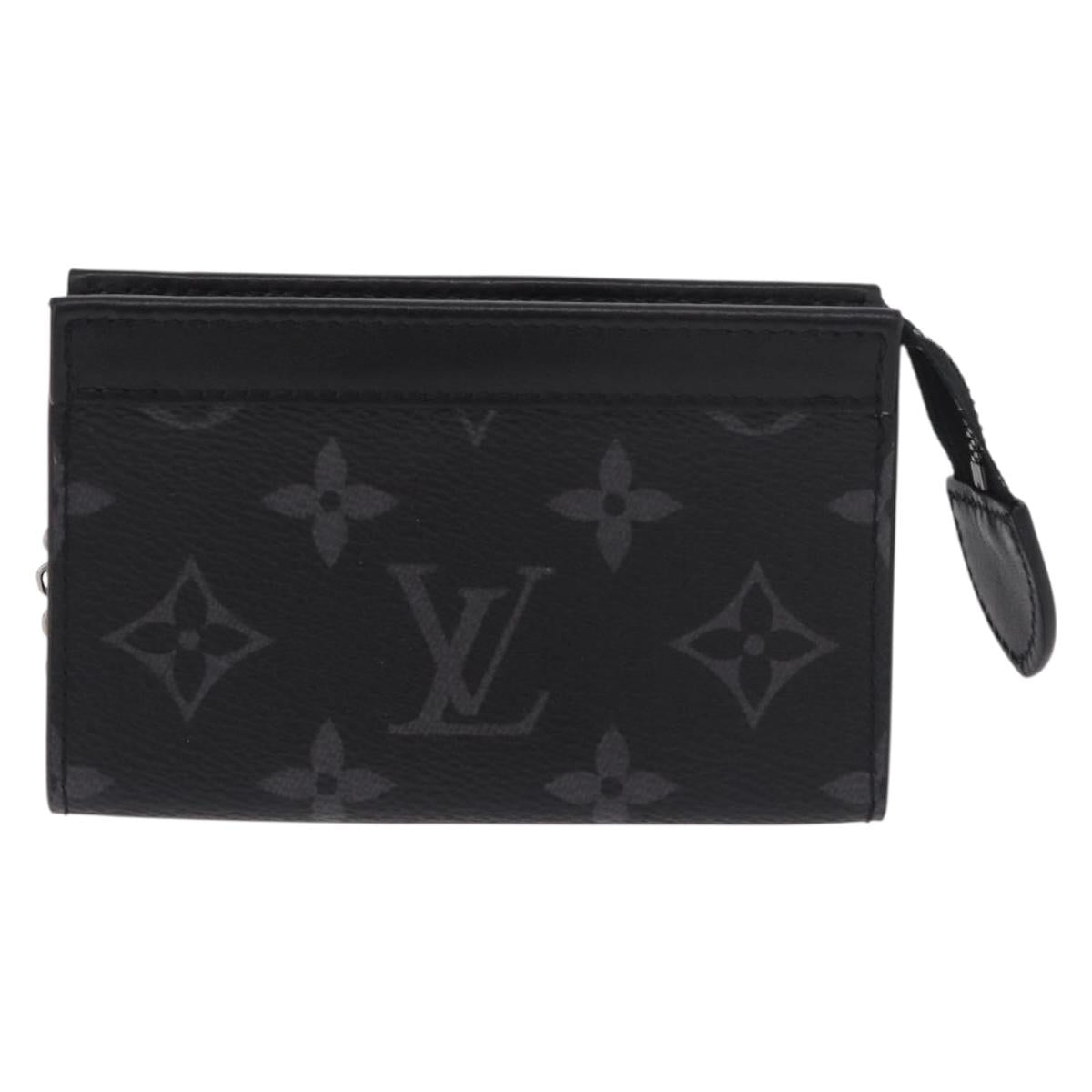 LOUIS VUITTON Eclipse Cles Voyage Pochette Coin Purse M82776 LV Auth 184128M