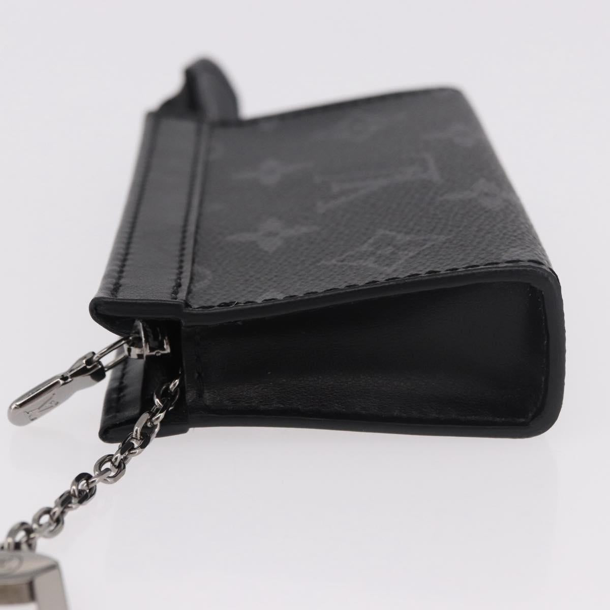 LOUIS VUITTON Eclipse Cles Voyage Pochette Coin Purse M82776 LV Auth 184128M