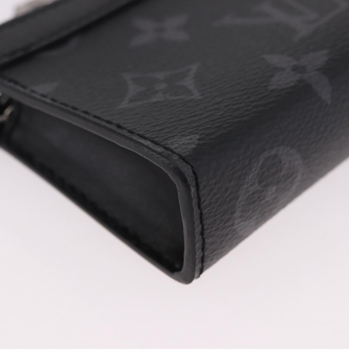 LOUIS VUITTON Eclipse Cles Voyage Pochette Coin Purse M82776 LV Auth 184128M