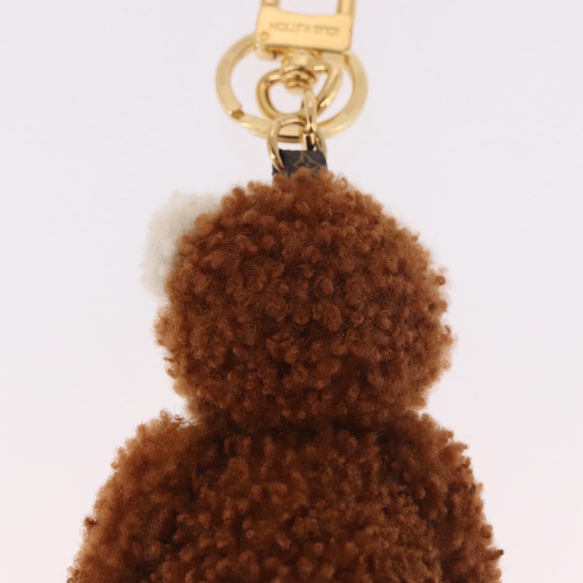 LOUIS VUITTON Monogram Teddy Porte Cles LV Teddy Bear Charm M69854 Auth 184130M