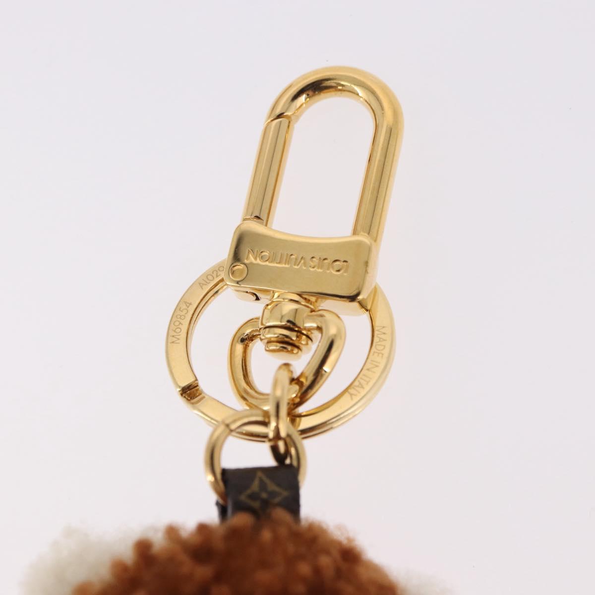 LOUIS VUITTON Monogram Teddy Porte Cles LV Teddy Bear Charm M69854 Auth 184130M