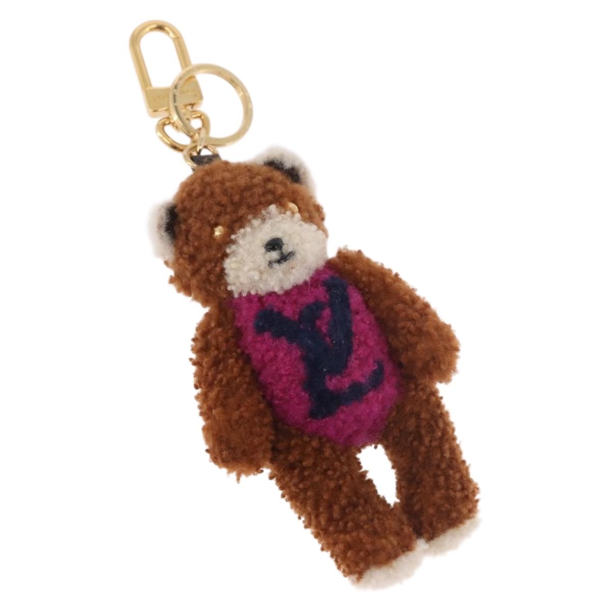 LOUIS VUITTON Monogram Teddy Porte Cles LV Teddy Bear Charm M69854 Auth 184130M