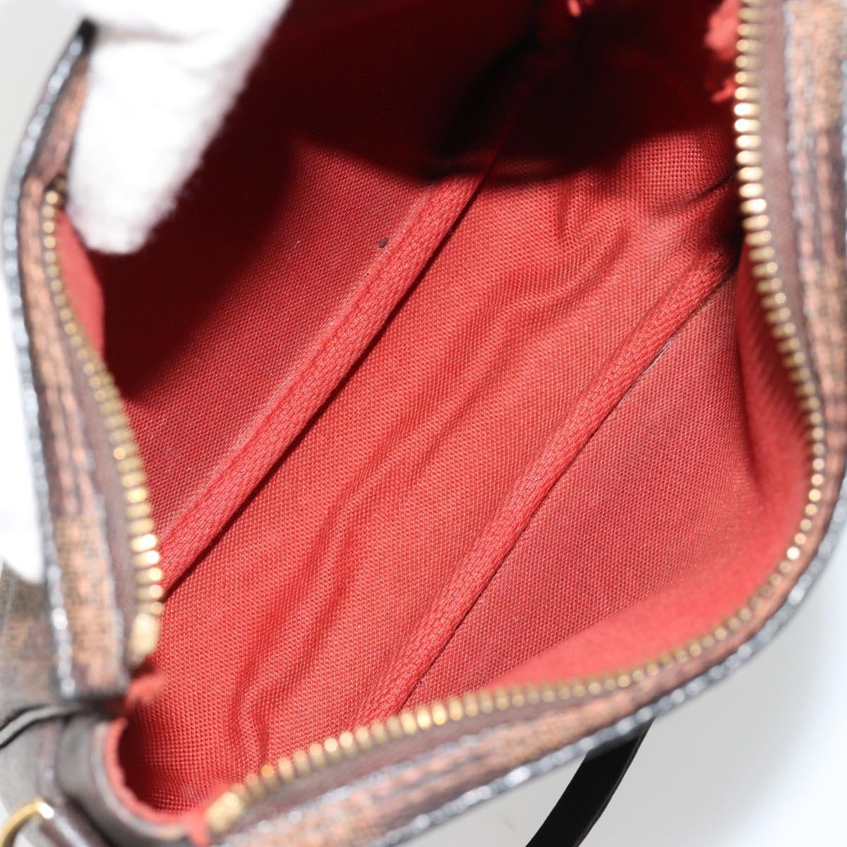 LOUIS VUITTON Damier Ebene Trousse Makeup Pouch N51982 LV Auth 184137