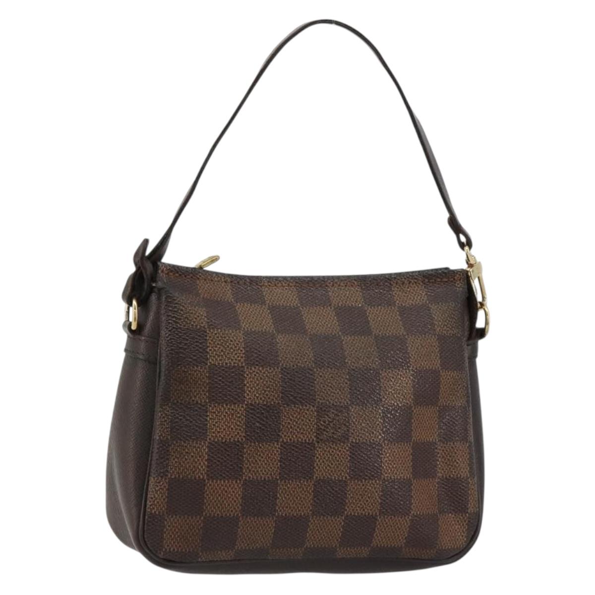 LOUIS VUITTON Damier Ebene Trousse Makeup Pouch N51982 LV Auth 184137
