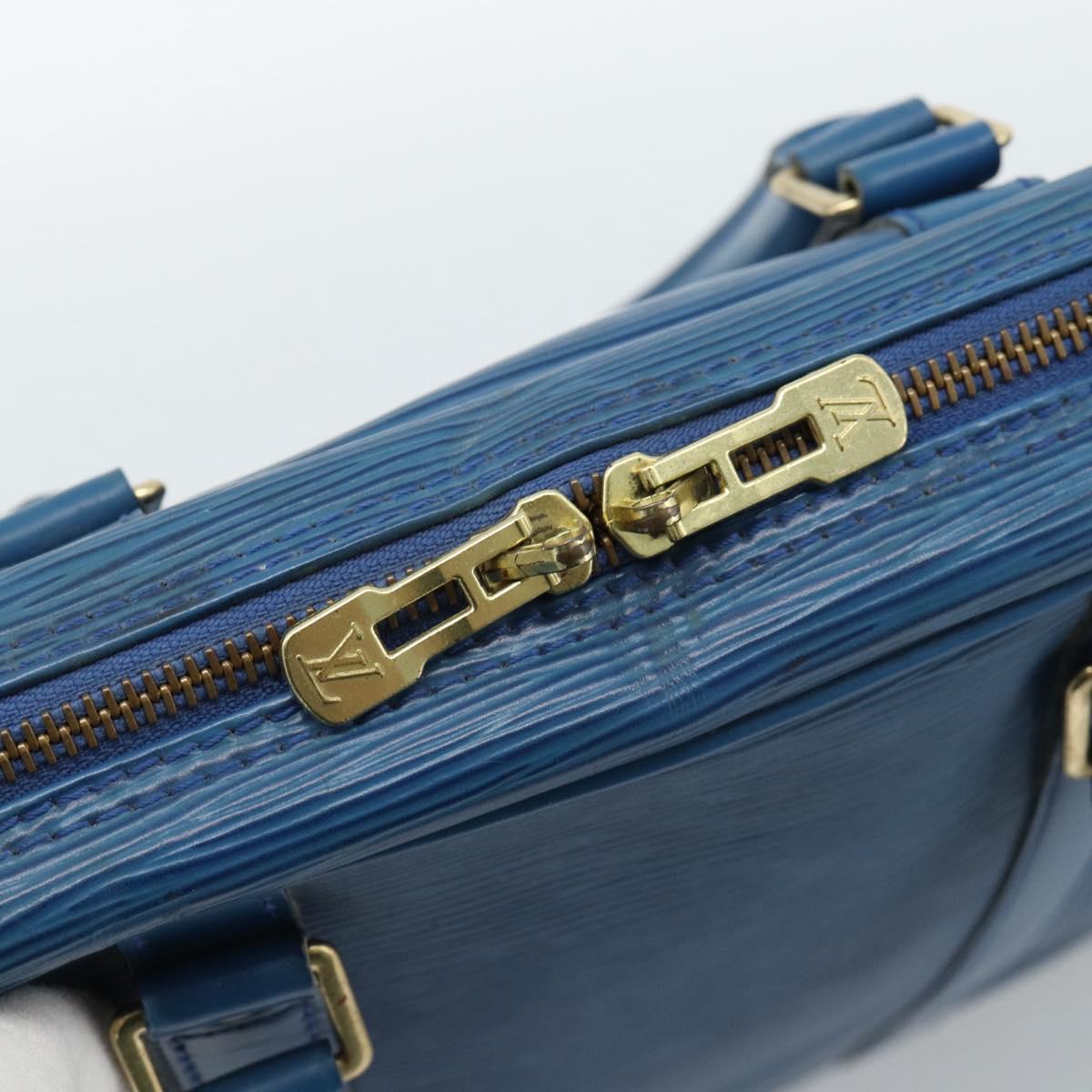 LOUIS VUITTON Epi Porte Documents Voyage Bag Blue M54475 LV Auth 184139